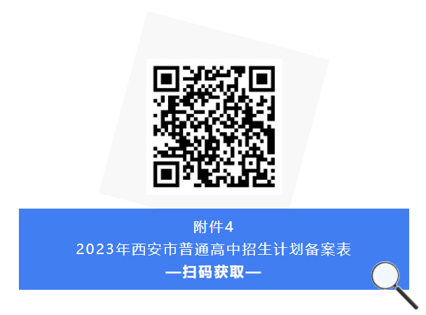 2023年西安市普通高中招生计划备案表